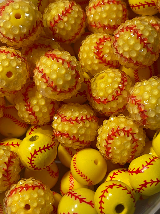 Mixed Softball Beads