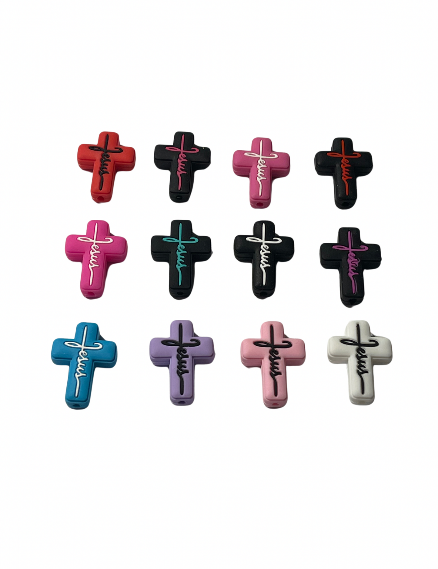 Cross with Faith Written On It 12 Colors