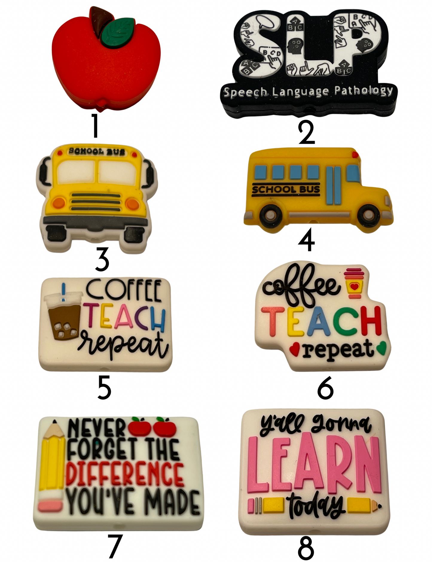 Teacher/School Sayings or Items 8 Styles