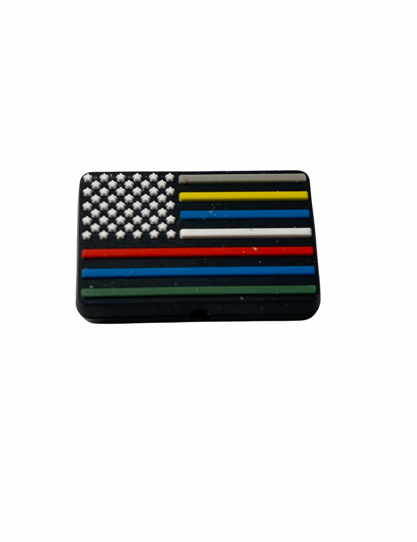 American Flag with Color Stripes for Those that Protect and Serve the Country