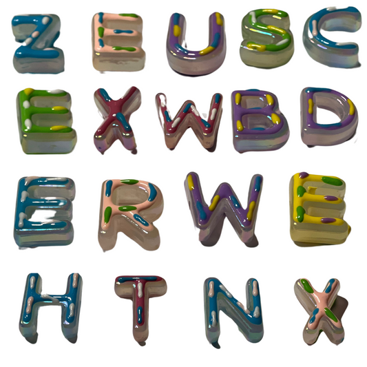 Glass Letters 18 Colors