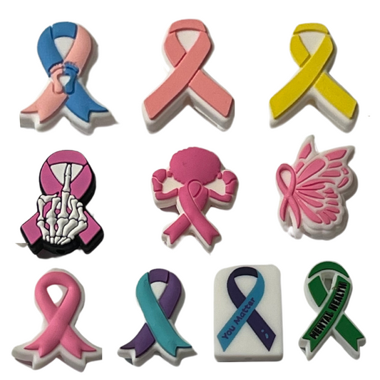 Awareness Ribbons 10 Colors/Styles